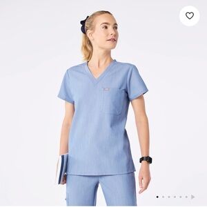 Figs women's Catarina - One-Pocket Scrub Top - S / Heather Indigo
